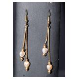 Set of 3 Pearl-Like Earrings – Authenticity Not Verified