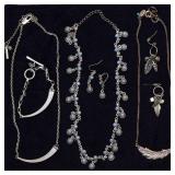Lot of Three Silvertone Jewelry Sets