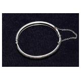 Whiting & Davis Co. Vintage Hinged Bangle Bracelet