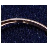 Vintage 10K Gold Ring with Amber-Colored Stone – Size 7¾