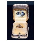 Vintage 10K Gold Ring with Light Colored Stones – Size 7½