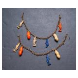 1940s Mr. Peanut Planters Peanuts Charm Bracelets – Set of Two