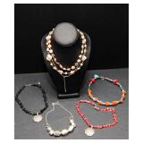 Lot of Five Beaded Necklaces