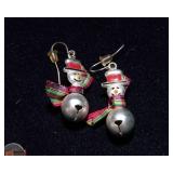 Christmas Earrings & Small Metal Trinket Holder – Assorted Lot