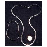 Sterling Silver Necklace and Bracelet Set