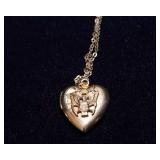 Three Vintage Necklaces – Religious & Heart Lockets