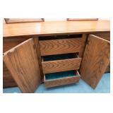 Bassett Mid-Century Modern Dresser with Two Mirrors – 72"L x 19"D x 30.5"T