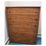 Bassett Mid-Century Modern Tallboy Dresser – 40"W x 19"D x 54"T