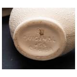 Set of Three White Decorative Vases