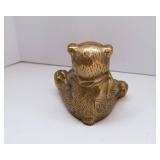 Lot of Three Brass Figurines: Bunny, Baby, and Teddy Bear