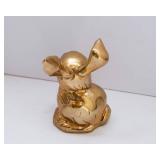 Lot of Three Brass Figurines: Bunny, Baby, and Teddy Bear