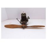 Assorted Collectibles – Belt Buckle, Wooden Toy Gun, Mini Engine