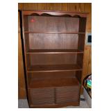 Wooden Bookshelf with Sliding Doors #2 – 35"W x 62"T x 12"D