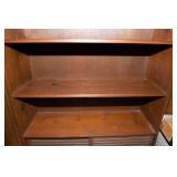 Wooden Bookshelf with Sliding Doors #2 – 35"W x 62"T x 12"D