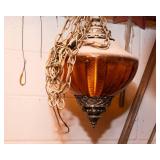 Vintage Amber Swag Light