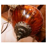 Vintage Amber Swag Light