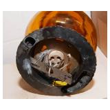 Vintage Amber Light Fixture – Wired, Untested