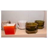 Variety of Colorful Flower Pots