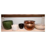 Collection of Larger Ceramic Flower Pots