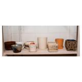 Tan/Cream Ceramic Flower Pots