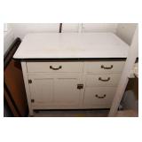 Vintage Wash Table with Contents – 41.5"W x 25"D x 31.5"T