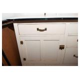 Vintage Wash Table with Contents – 41.5"W x 25"D x 31.5"T