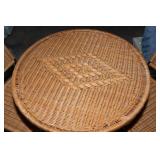 Wicker & Metal Folding Table and Chairs