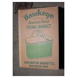Hawkeye Burlington Basket Co. Iowa Picnic Basket – Original Box