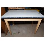 Vintage Enamelware Work Table – 40.5" x 25" x 30"T