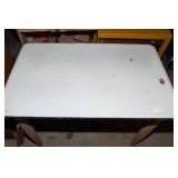 Vintage Enamelware Work Table – 40.5" x 25" x 30"T