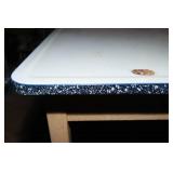 Vintage Enamelware Work Table – 40.5" x 25" x 30"T