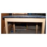 Vintage Enamelware Work Table – 40.5" x 25" x 30"T