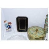 Miscellaneous Figurines & Hobnail Bowl