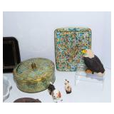 Miscellaneous Figurines & Hobnail Bowl