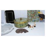 Miscellaneous Figurines & Hobnail Bowl