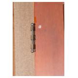 Antique Solid Wood Door with Etched Glass Inlay