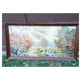 Large Vintage Artwork – 28" x 52.5"