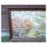 Large Vintage Artwork – 28" x 52.5"