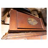 Antique Victorian Oak Six-Drawer Merrick’s Spool Cabinet – Original Eagle Decals