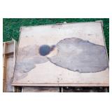 Antique Victorian Oak Six-Drawer Merrick’s Spool Cabinet – Original Eagle Decals