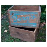 Two Vintage Wooden Crates – Including Barq’s Root Beer