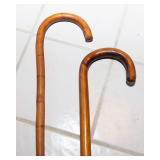 Set of Two Canes – Smooth & Bamboo-Style