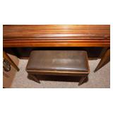 Vintage Wurlitzer Roll-Top Piano with Bench – 57"W x 24"D x 36"T