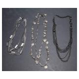 Set of 6 Gunmetal-Tone Necklaces