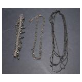 Set of 6 Gunmetal-Tone Necklaces