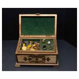 Musical Jewelry Box with Contents