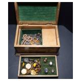 Musical Jewelry Box with Contents