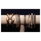 Set of 9 Metal Bangles