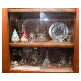 Two Shelves of Cut Glass