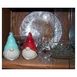 Two Shelves of Cut Glass